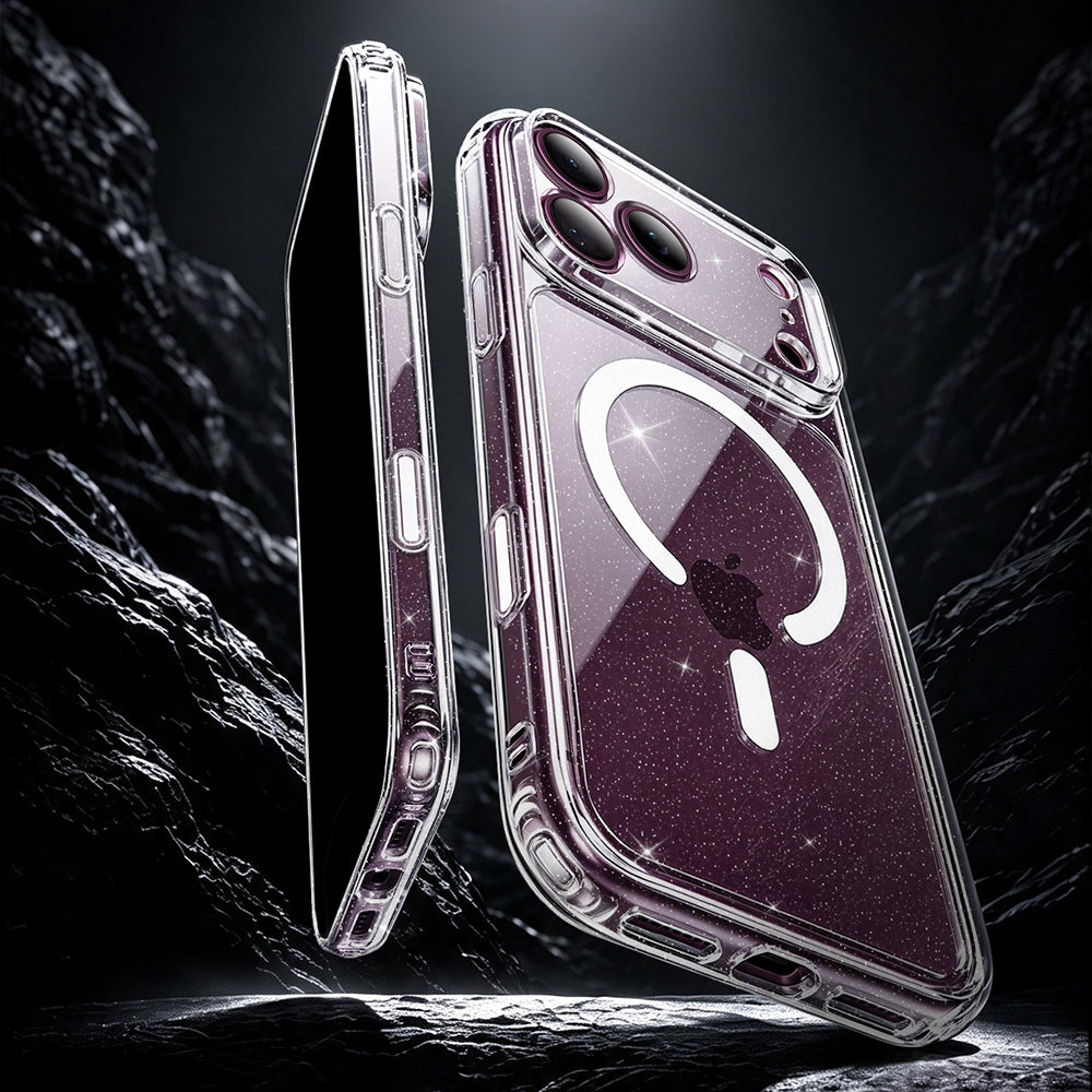 MagSafe-hoesje voor Apple iPhone 18 Pro Max / 17 Pro Max, ESR, Classic Hybrid Shimmer, Transparant