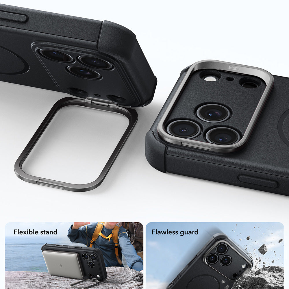 MagSafe-hoes voor Apple iPhone 18 Pro Max / 17 Pro Max, ESR, Cyber Armor Kickstand, Zwart