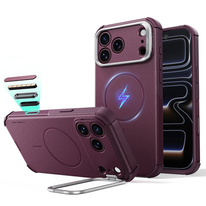 MagSafe-hoes voor Apple iPhone 18 Pro Max / 17 Pro Max, ESR, Cyber Armor Kickstand, Donkerrood Satijn