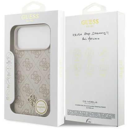 MagSafe-hoesje voor Apple iPhone 18 Pro Max / 17 Pro Max, Guess, 4G Small and Classic, Roze