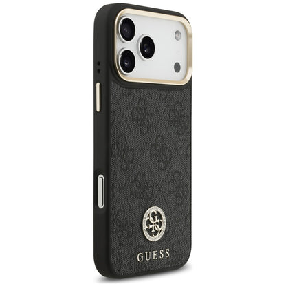 MagSafe-hoesje voor Apple iPhone 18 Pro Max / 17 Pro Max, Guess, 4G Strass-logo, zwart