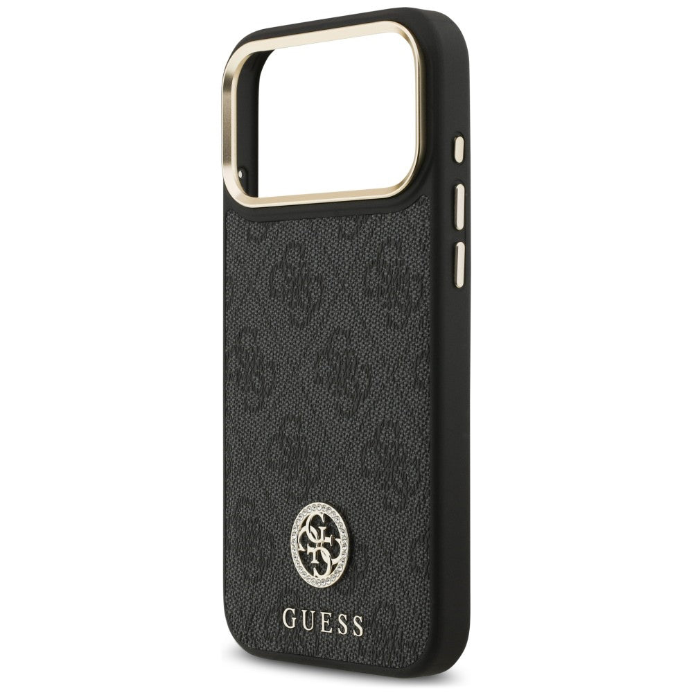 MagSafe-hoesje voor Apple iPhone 18 Pro Max / 17 Pro Max, Guess, 4G Strass-logo, zwart