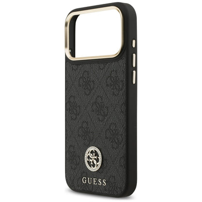 MagSafe-hoesje voor Apple iPhone 18 Pro Max / 17 Pro Max, Guess, 4G Strass-logo, zwart