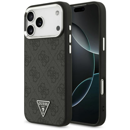 MagSafe-hoesje voor Apple iPhone 18 Pro Max / 17 Pro Max, Guess, 4G Triangle Logo, Zwart