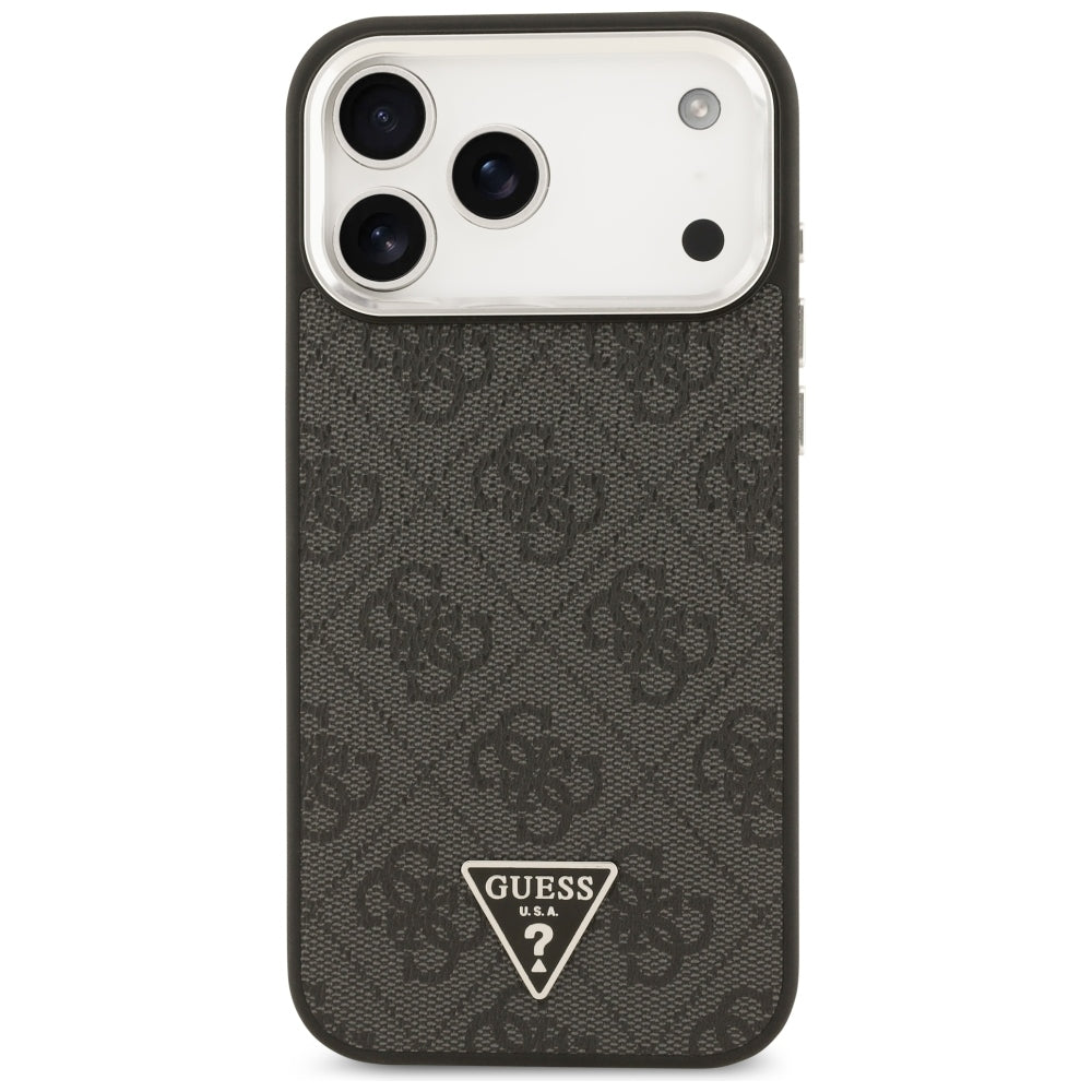 MagSafe-hoesje voor Apple iPhone 18 Pro Max / 17 Pro Max, Guess, 4G Triangle Logo, Zwart