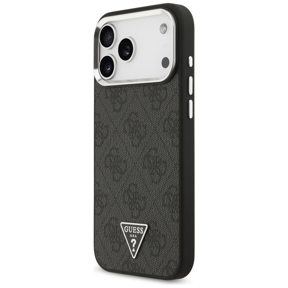 MagSafe-hoesje voor Apple iPhone 18 Pro Max / 17 Pro Max, Guess, 4G Triangle Logo, Zwart