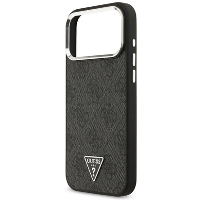 MagSafe-hoesje voor Apple iPhone 18 Pro Max / 17 Pro Max, Guess, 4G Triangle Logo, Zwart