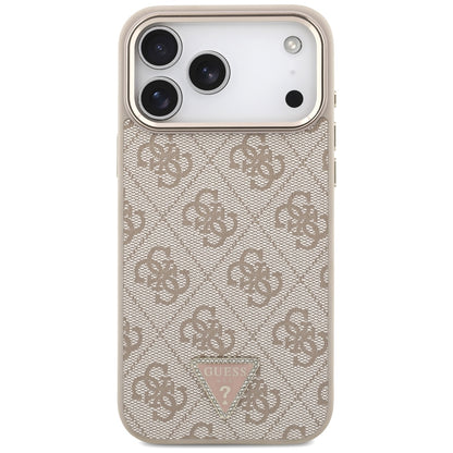 MagSafe-hoesje voor Apple iPhone 18 Pro Max / 17 Pro Max, Guess, 4G Triangle Logo, Roze