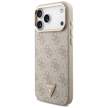 MagSafe-hoesje voor Apple iPhone 18 Pro Max / 17 Pro Max, Guess, 4G Triangle Logo, Roze