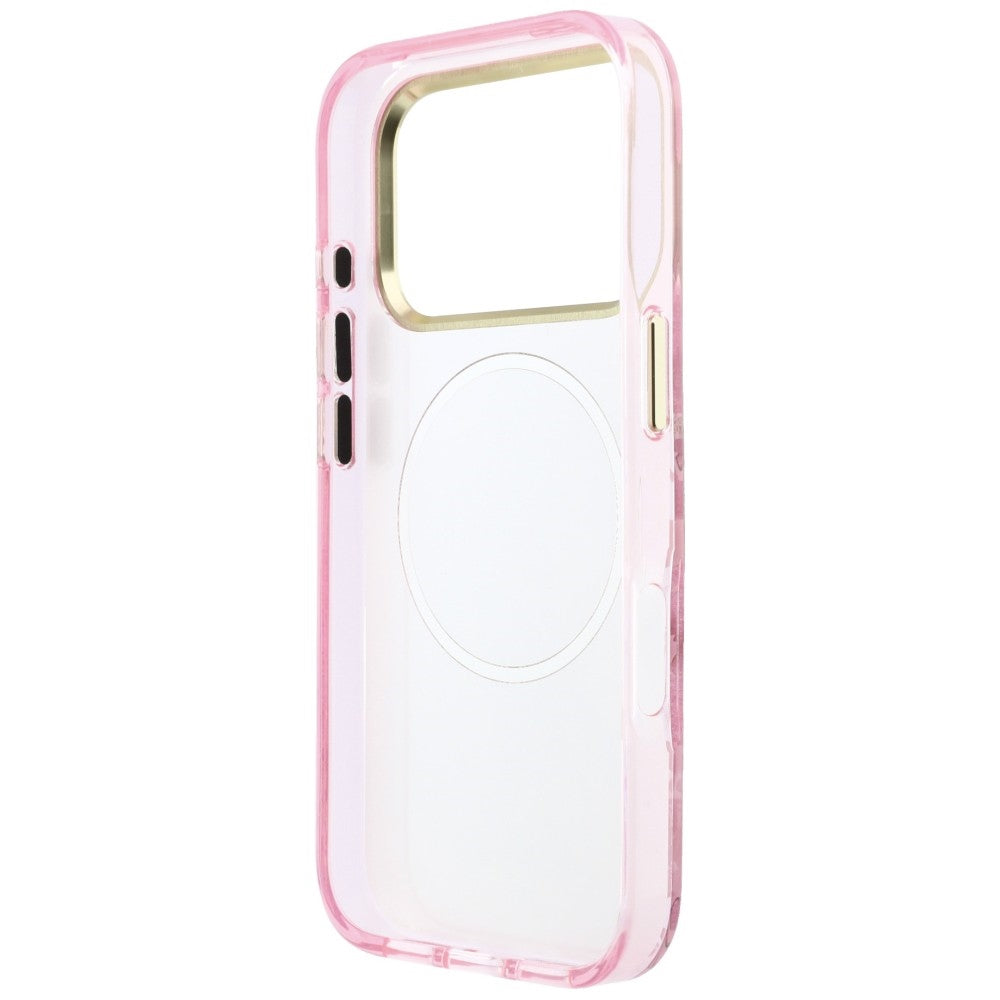 MagSafe-hoesje voor Apple iPhone 18 Pro Max / 17 Pro Max, Guess, IML Glitter Blossom Roses, roze