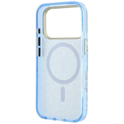 MagSafe Case for Apple iPhone 18 Pro Max / 17 Pro Max, Guess, Leopard Glitter Triangle Logo, Blue