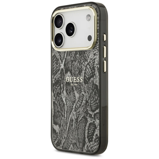 MagSafe-hoesje voor Apple iPhone 18 Pro Max / 17 Pro Max, Guess, Python Pattern, zwart