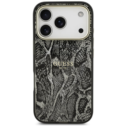MagSafe-hoesje voor Apple iPhone 18 Pro Max / 17 Pro Max, Guess, Python Pattern, zwart