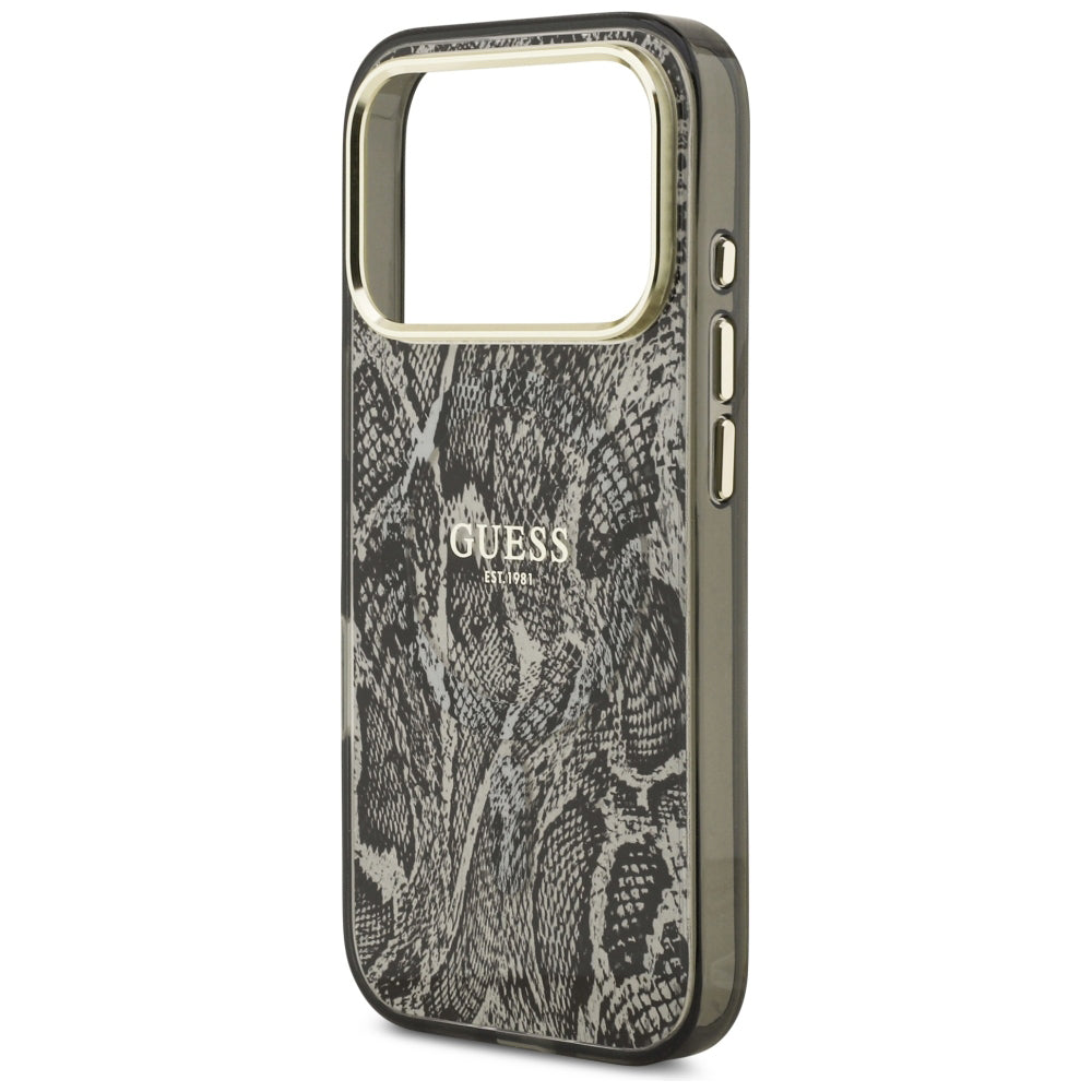 MagSafe-hoesje voor Apple iPhone 18 Pro Max / 17 Pro Max, Guess, Python Pattern, zwart