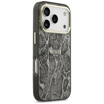 MagSafe-hoesje voor Apple iPhone 18 Pro Max / 17 Pro Max, Guess, Python Pattern, zwart