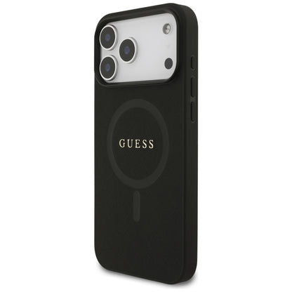 MagSafe-hoesje voor Apple iPhone 18 Pro Max / 17 Pro Max, Guess, Saffiano, Zwart