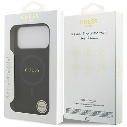 MagSafe-hoesje voor Apple iPhone 18 Pro Max / 17 Pro Max, Guess, Saffiano, Zwart