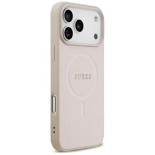 MagSafe-hoes voor Apple iPhone 18 Pro Max / 17 Pro Max, Guess, Saffiano, Roze