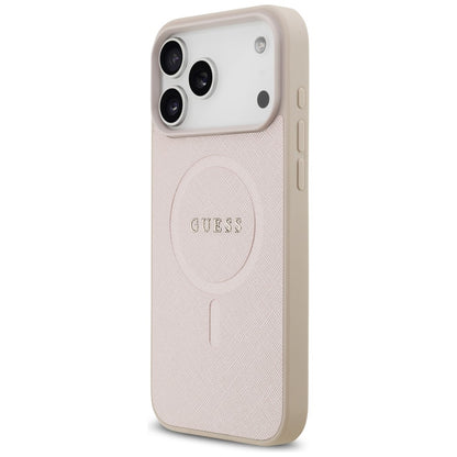 MagSafe-hoes voor Apple iPhone 18 Pro Max / 17 Pro Max, Guess, Saffiano, Roze