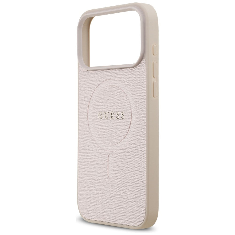 MagSafe-hoes voor Apple iPhone 18 Pro Max / 17 Pro Max, Guess, Saffiano, Roze
