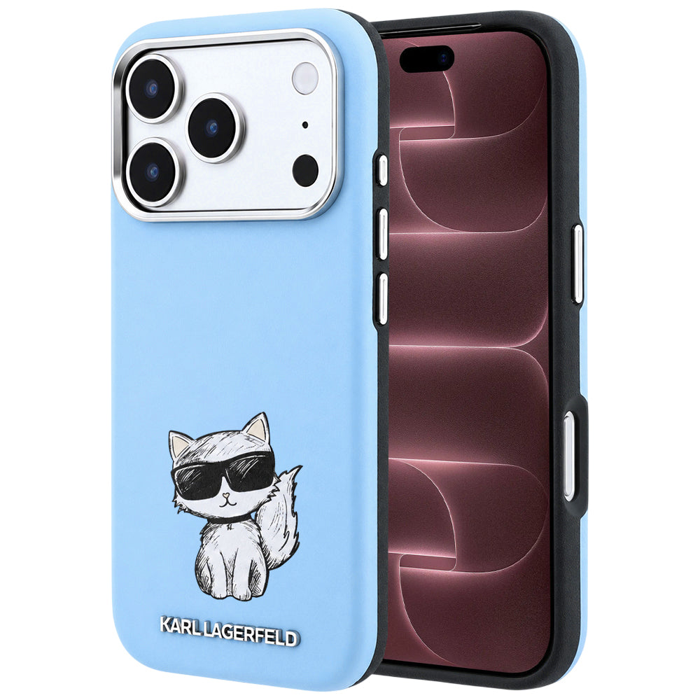 MagSafe-hoesje voor Apple iPhone 18 Pro Max / 17 Pro Max, Karl Lagerfeld, Choupette Sketch, Blauw