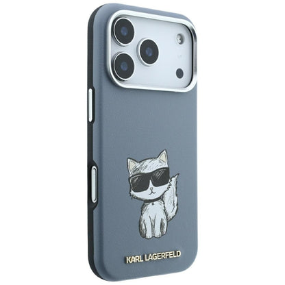 MagSafe-hoesje voor Apple iPhone 18 Pro Max / 17 Pro Max, Karl Lagerfeld, Choupette Sketch, Blauw