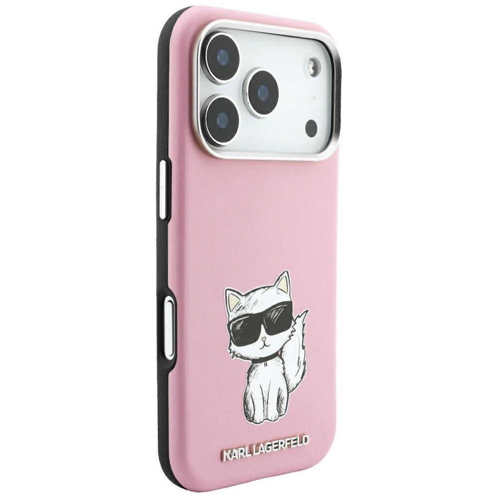 MagSafe-hoesje voor Apple iPhone 18 Pro Max / 17 Pro Max, Karl Lagerfeld, Choupette Sketch, Roze