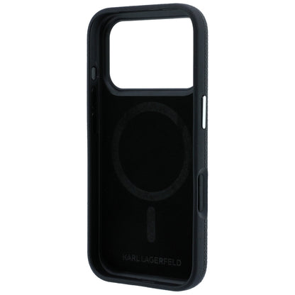MagSafe-hoesje voor Apple iPhone 18 Pro Max / 17 Pro Max, Karl Lagerfeld, Grained Choupette Head Metal, zwart