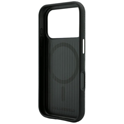 MagSafe Case for Apple iPhone 18 Pro Max / 17 Pro Max, Karl Lagerfeld, Grained Embossed Ring, Black