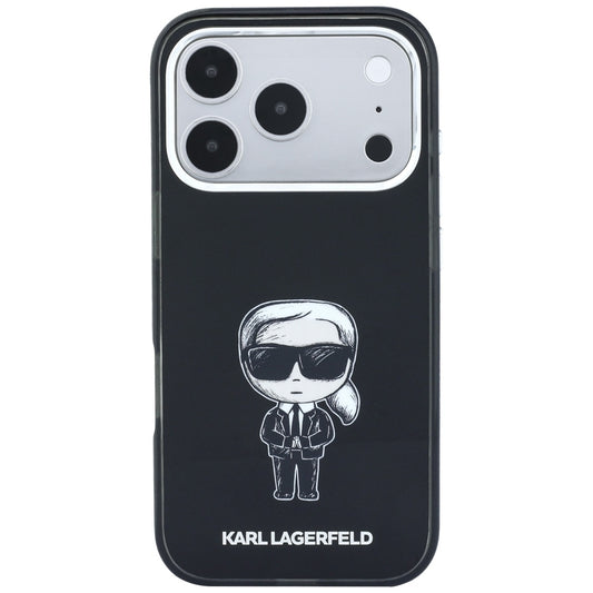 MagSafe-hoes voor Apple iPhone 18 Pro Max / 17 Pro Max, Karl Lagerfeld, HC IML Ikonik Sketch Print, Zwart
