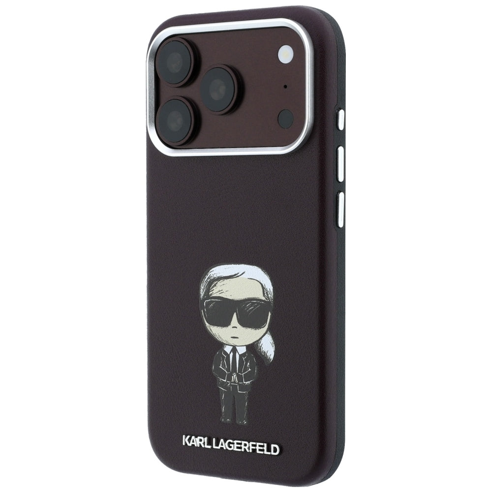 MagSafe-hoesje voor Apple iPhone 18 Pro Max / 17 Pro Max, Karl Lagerfeld, HC SW Ikonik, Bordeaux