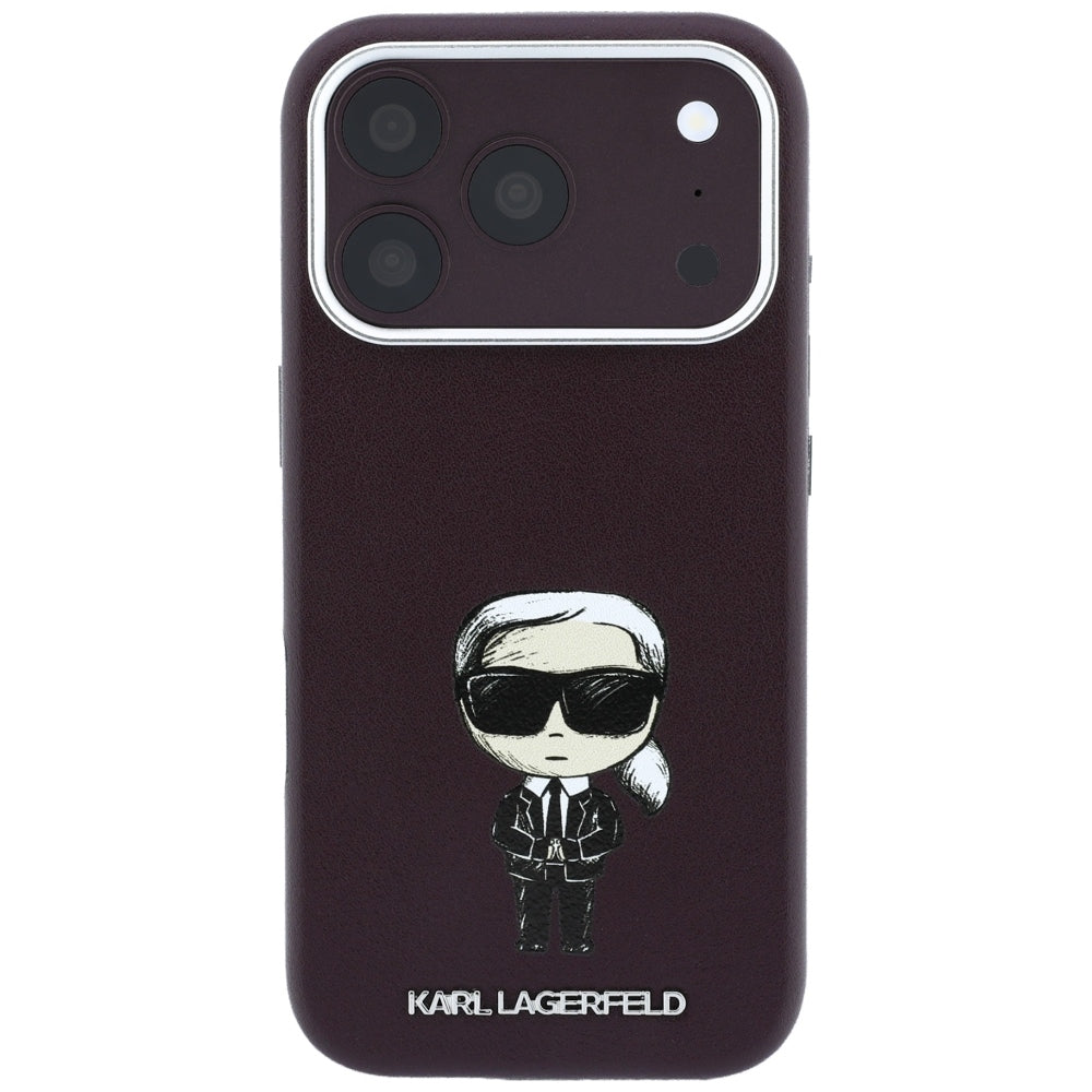 MagSafe-hoesje voor Apple iPhone 18 Pro Max / 17 Pro Max, Karl Lagerfeld, HC SW Ikonik, Bordeaux