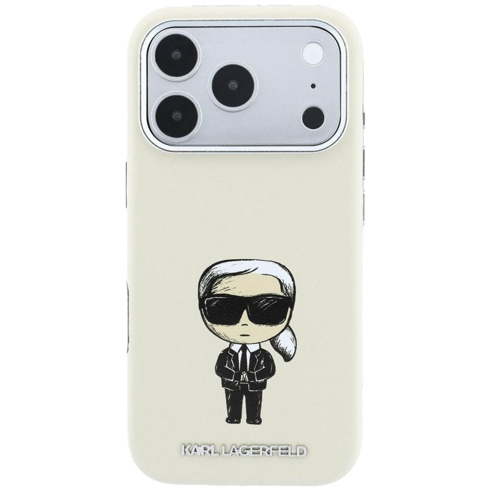 MagSafe-hoesje voor Apple iPhone 18 Pro Max / 17 Pro Max, Karl Lagerfeld, Ikonik Sketch, Beige