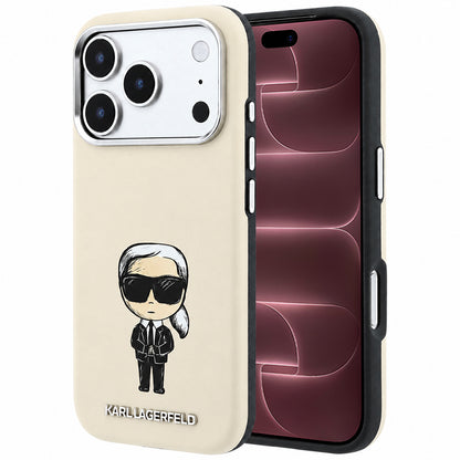 MagSafe-hoesje voor Apple iPhone 18 Pro Max / 17 Pro Max, Karl Lagerfeld, Ikonik Sketch, Beige