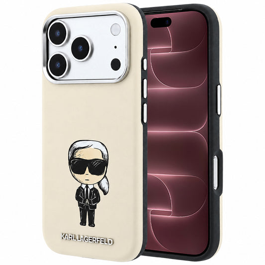 MagSafe-hoesje voor Apple iPhone 18 Pro Max / 17 Pro Max, Karl Lagerfeld, Ikonik Sketch, Beige
