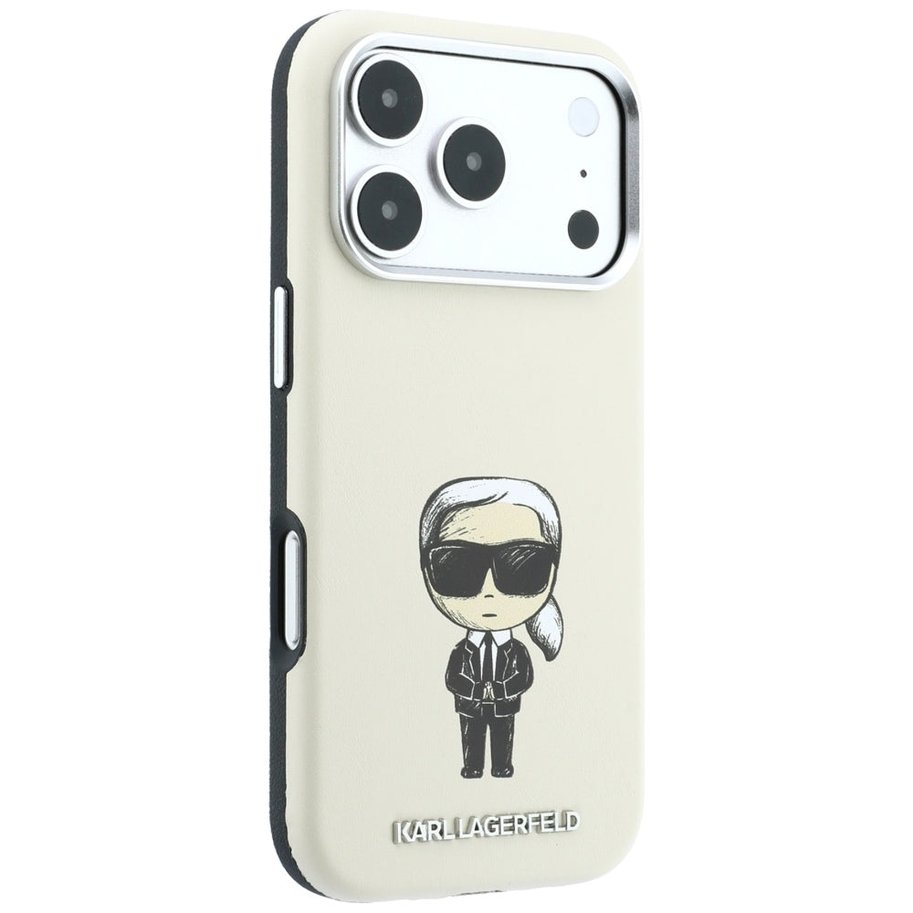 MagSafe-hoesje voor Apple iPhone 18 Pro Max / 17 Pro Max, Karl Lagerfeld, Ikonik Sketch, Beige