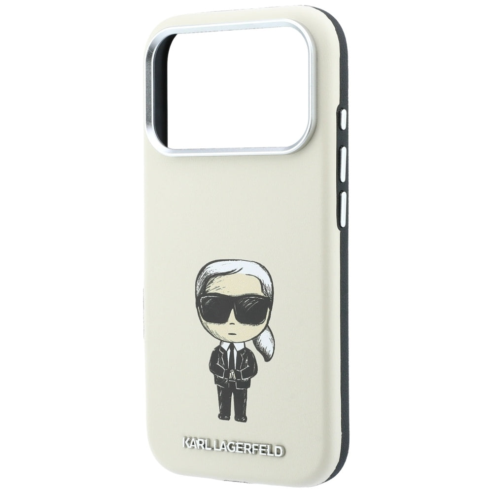 MagSafe-hoesje voor Apple iPhone 18 Pro Max / 17 Pro Max, Karl Lagerfeld, Ikonik Sketch, Beige