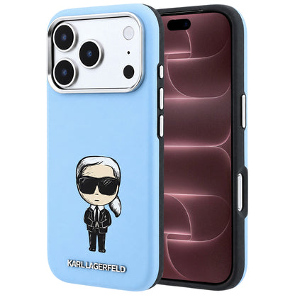 MagSafe-hoesje voor Apple iPhone 18 Pro Max / 17 Pro Max, Karl Lagerfeld, Ikonik Sketch, Blauw
