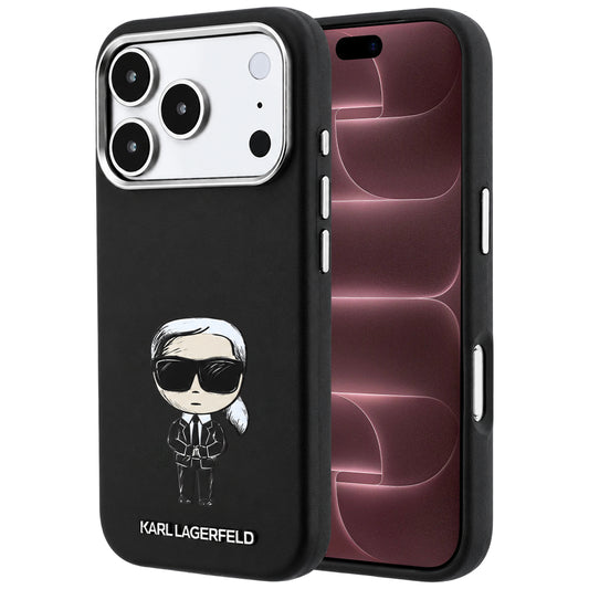 MagSafe-hoesje voor Apple iPhone 18 Pro Max / 17 Pro Max, Karl Lagerfeld, Ikonik Sketch, Zwart