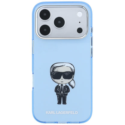 MagSafe-hoesje voor Apple iPhone 18 Pro Max / 17 Pro Max, Karl Lagerfeld, IML Ikonik Sketch Print, Blauw