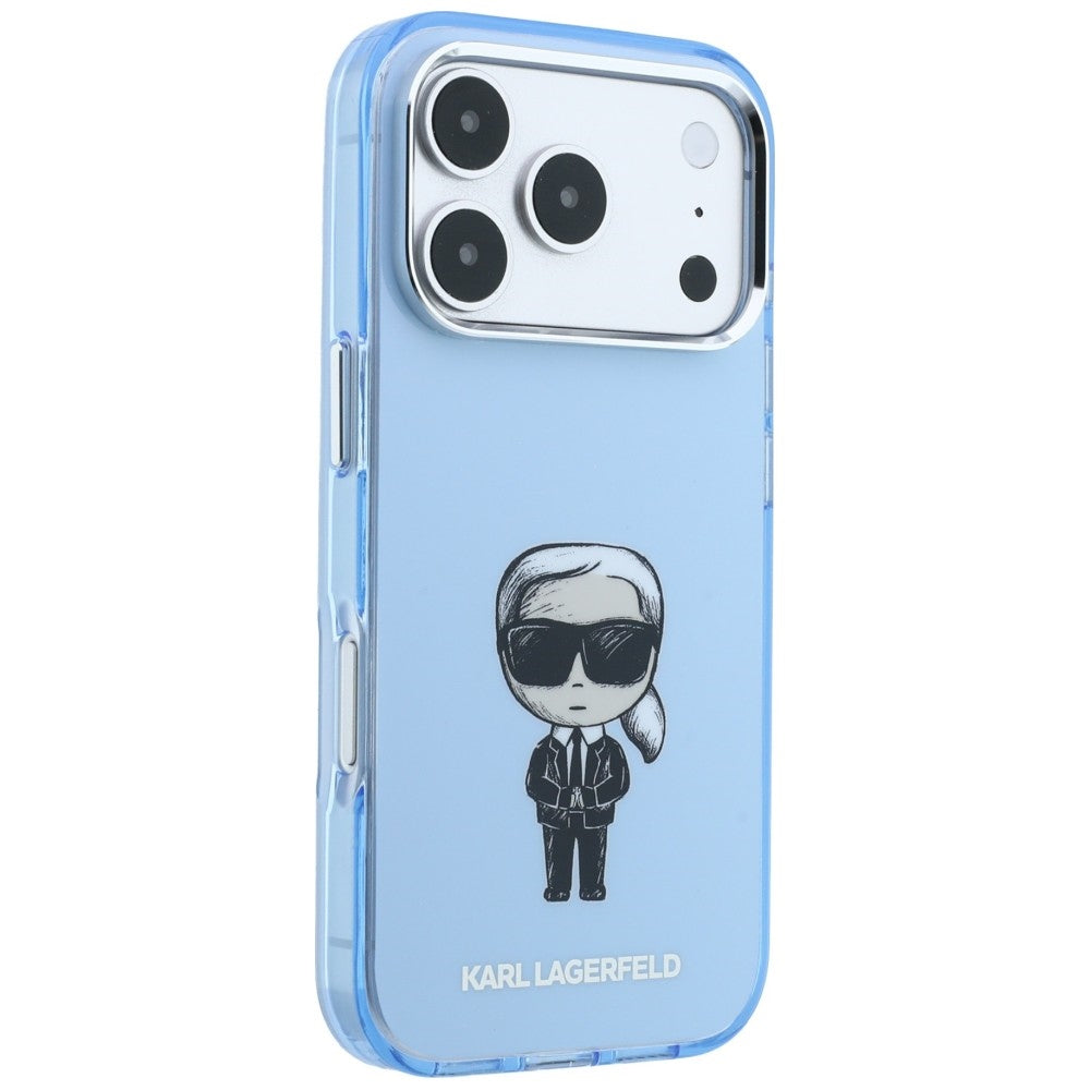 MagSafe-hoesje voor Apple iPhone 18 Pro Max / 17 Pro Max, Karl Lagerfeld, IML Ikonik Sketch Print, Blauw
