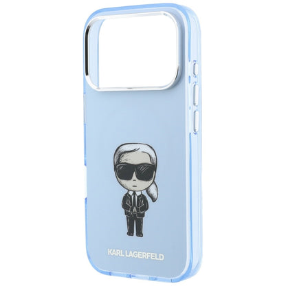 MagSafe-hoesje voor Apple iPhone 18 Pro Max / 17 Pro Max, Karl Lagerfeld, IML Ikonik Sketch Print, Blauw