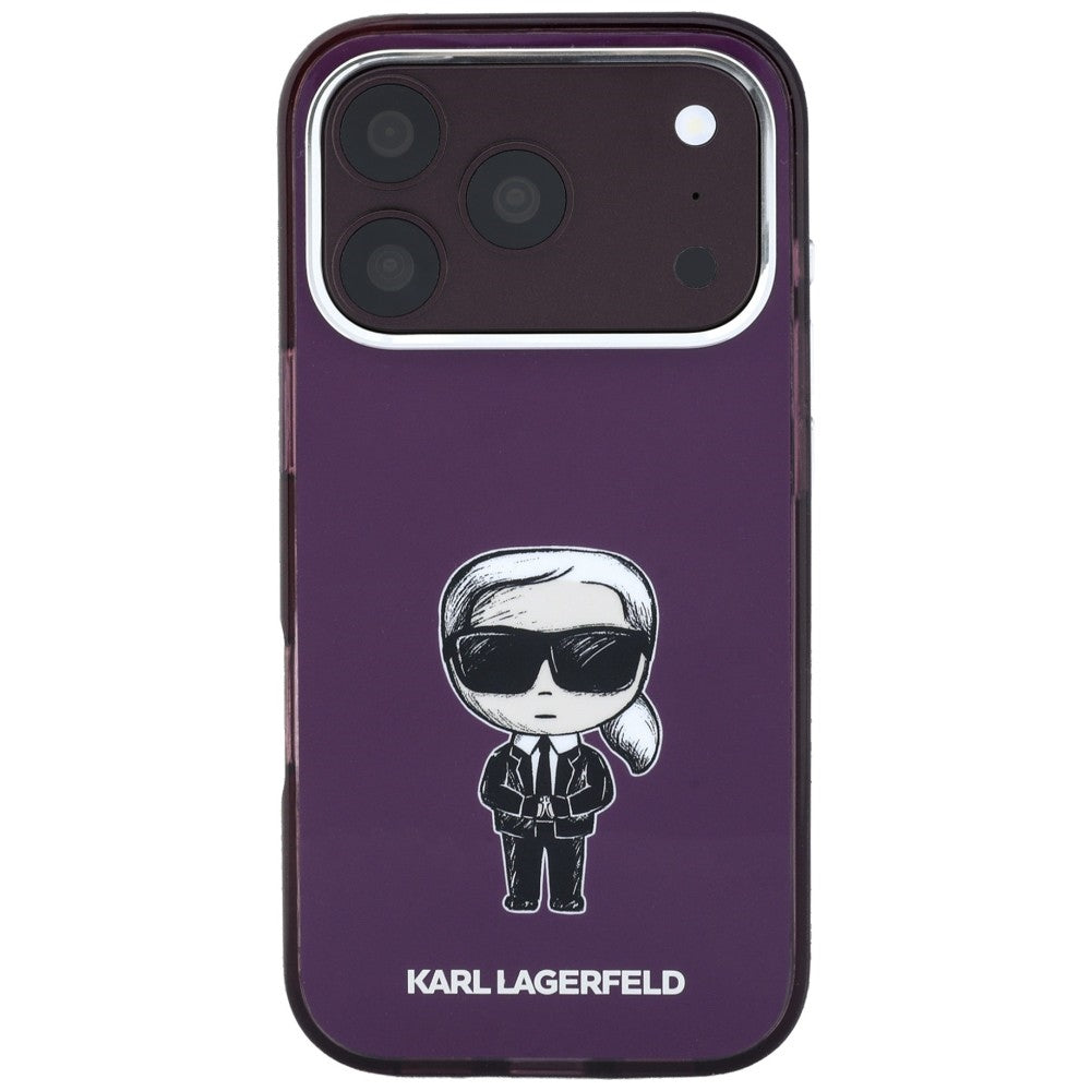 MagSafe-hoes voor Apple iPhone 18 Pro Max / 17 Pro Max, Karl Lagerfeld, IML Ikonik Sketch Print, Wijnrood