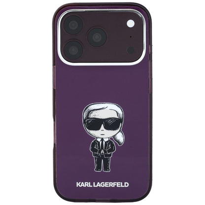 MagSafe-hoes voor Apple iPhone 18 Pro Max / 17 Pro Max, Karl Lagerfeld, IML Ikonik Sketch Print, Wijnrood