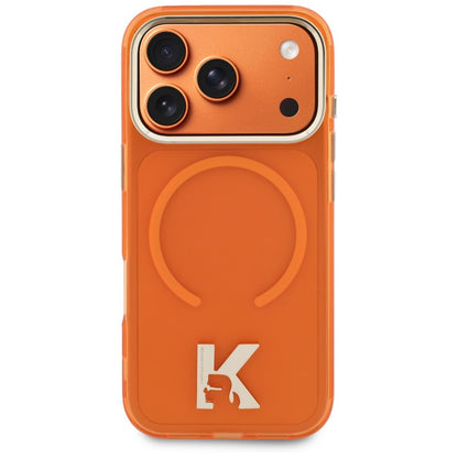 MagSafe-hoesje voor Apple iPhone 18 Pro Max / 17 Pro Max, Karl Lagerfeld, IML Karl Head-logo, oranje