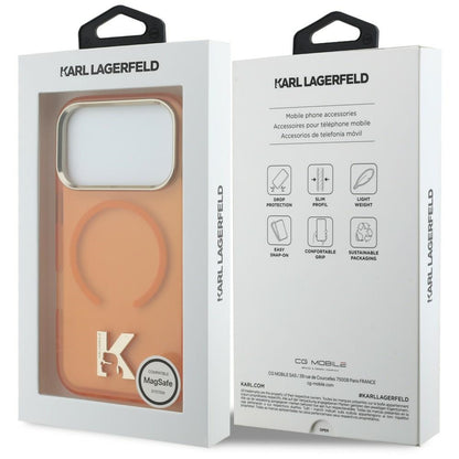 MagSafe-hoesje voor Apple iPhone 18 Pro Max / 17 Pro Max, Karl Lagerfeld, IML Karl Head-logo, oranje