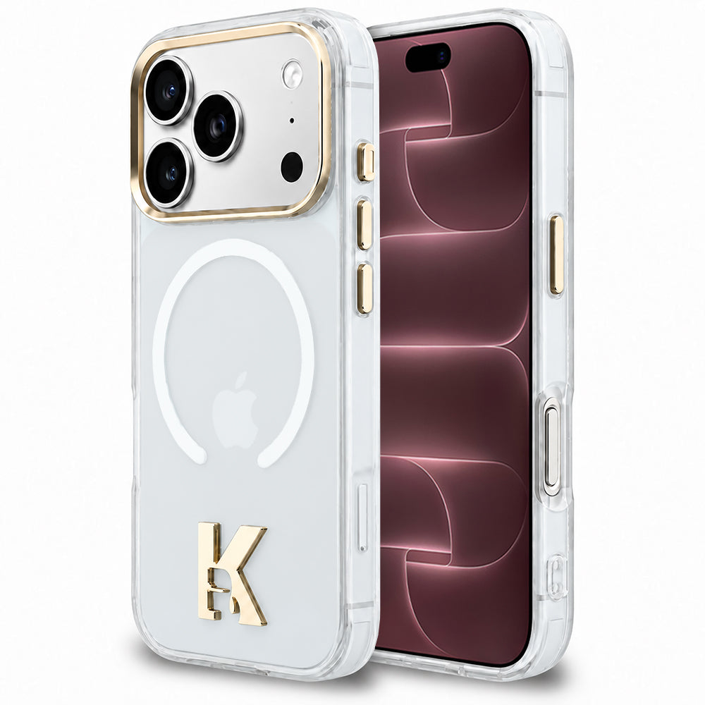MagSafe-hoesje voor Apple iPhone 18 Pro Max / 17 Pro Max, Karl Lagerfeld, IML Karl Head-logo, transparant