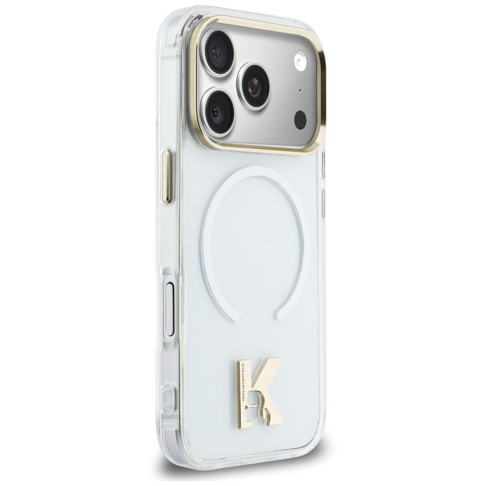 MagSafe-hoesje voor Apple iPhone 18 Pro Max / 17 Pro Max, Karl Lagerfeld, IML Karl Head-logo, transparant