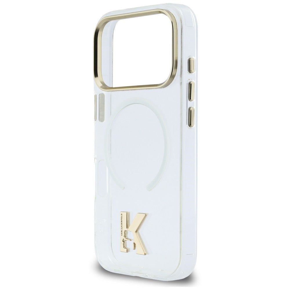 MagSafe-hoesje voor Apple iPhone 18 Pro Max / 17 Pro Max, Karl Lagerfeld, IML Karl Head-logo, transparant