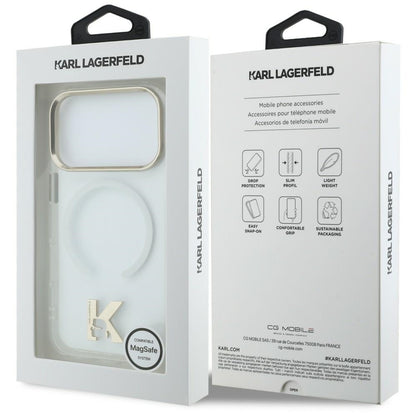 MagSafe-hoesje voor Apple iPhone 18 Pro Max / 17 Pro Max, Karl Lagerfeld, IML Karl Head-logo, transparant